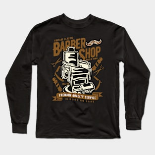 barber shop Long Sleeve T-Shirt